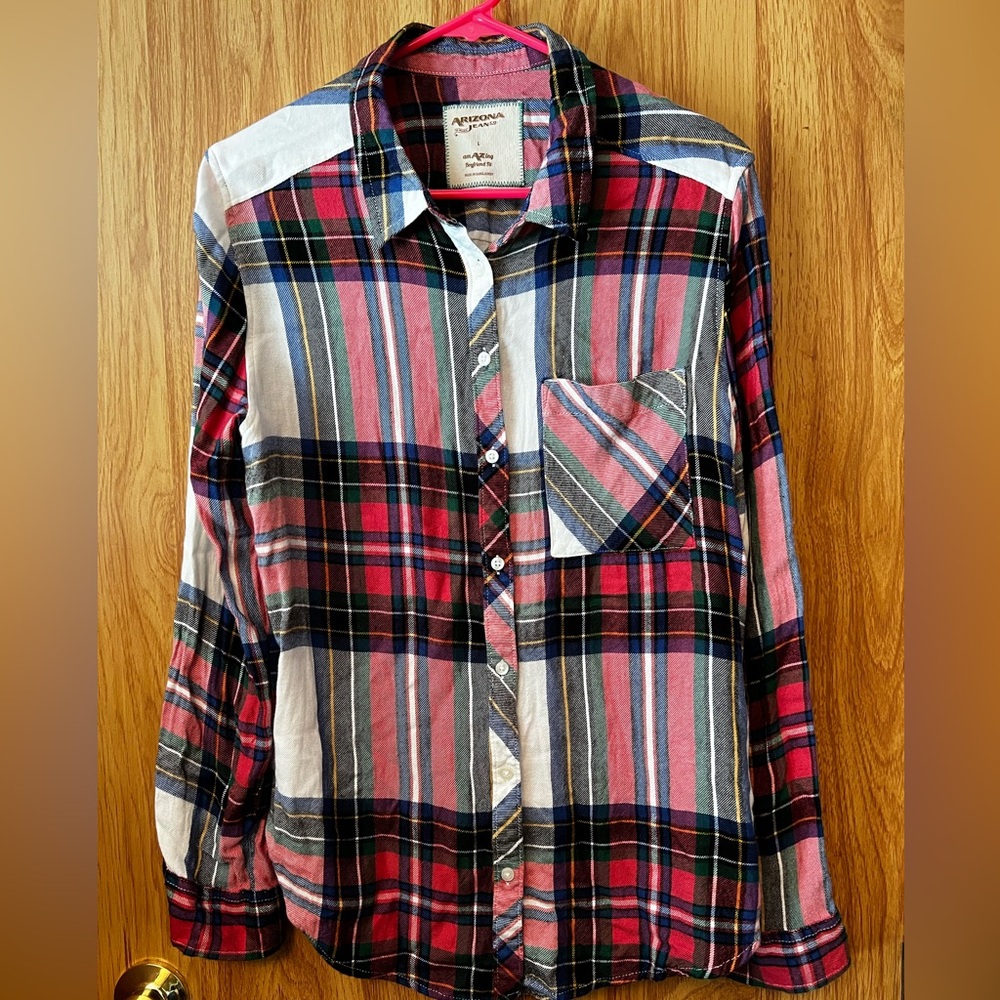 Arizona Jeans Co Boyfriend Fit Flannel Shirt